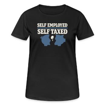 Indépendant indépendant Steuerhumor 1099 Life - T-shirt respirant Femme - noir - Devant - AI Model Female 172 light (172cm)