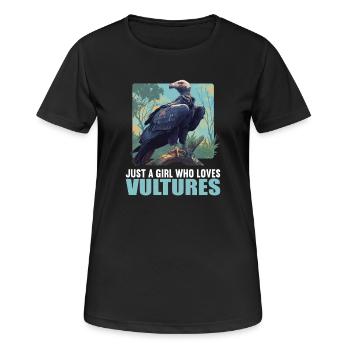 Vautour - T-shirt respirant Femme - noir - Devant - AI Model Female 172 light (172cm)