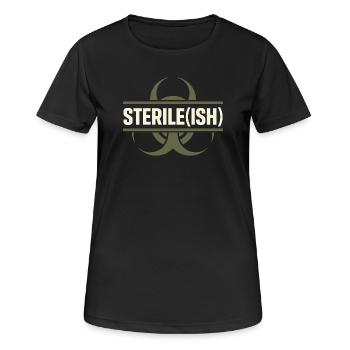 Mikrobiologie - Frauen T-Shirt atmungsaktiv - Schwarz - Vorne - AI Model Female 172 light (172cm)