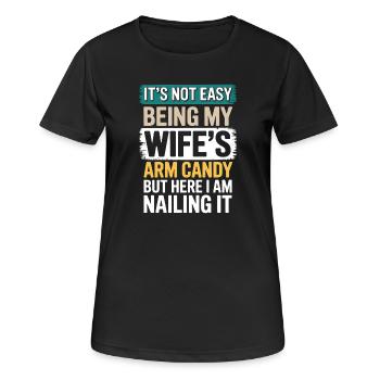 Ehefrau Sprüche Ehefrauen Lustige Ehefrau Geschenk - Frauen T-Shirt atmungsaktiv - Schwarz - Vorne - AI Model Female 172 light (172cm)