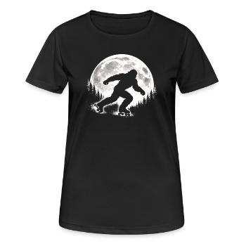 Bigfoot Roller Skater - Women's Breathable T-Shirt - black - Front - AI Model Female 172 light (172cm)