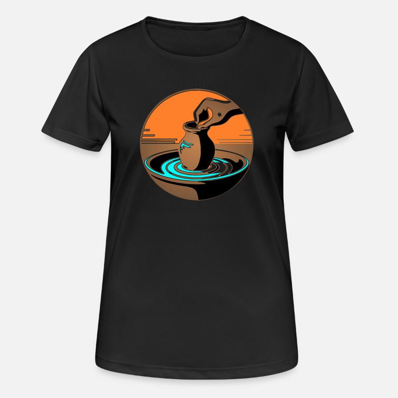 Zen Pottery Master - Blue Edition - Women's Breathable T-Shirt - black
