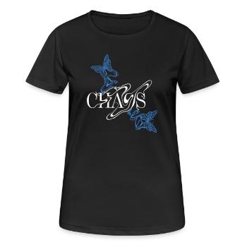 Fontaine papillon avec ailes - T-shirt respirant Femme - noir - Devant - AI Model Female 172 light (172cm)