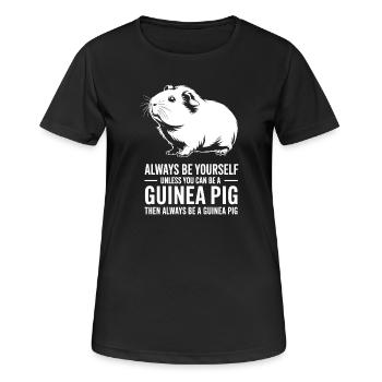 Expressions du cochon d’Inde Cadeau du cochon d’Inde - T-shirt respirant Femme - noir - Devant - AI Model Female 172 light (172cm)