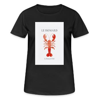 Le Homard Club reduziertes Hummer Design France - Frauen T-Shirt atmungsaktiv - Schwarz - Vorne - AI Model Female 172 light (172cm)