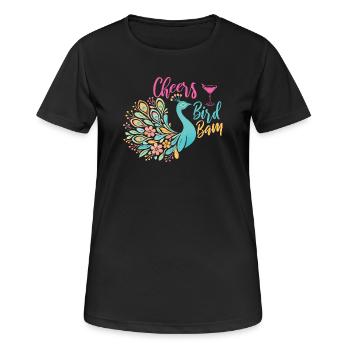 Santé oiseau Bam Carreaux de Mahjong Drôles - T-shirt respirant Femme - noir - Devant - AI Model Female 172 light (172cm)