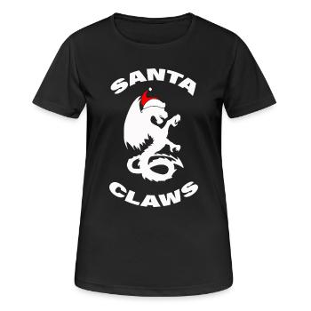 SANTA CLAWS - Frauen T-Shirt atmungsaktiv - Schwarz - Vorne - AI Model Female 172 light (172cm)
