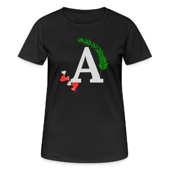 A - T-shirt respirant Femme - noir - Devant - AI Model Female 172 light (172cm)