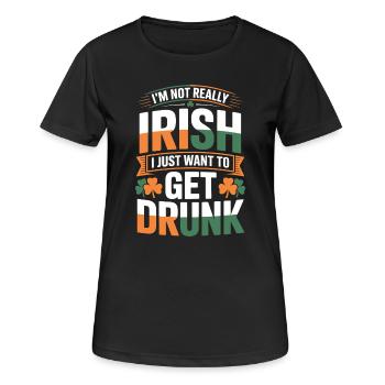 Pas vraiment Irlandais On se saoule - T-shirt respirant Femme - noir - Devant - AI Model Female 172 light (172cm)