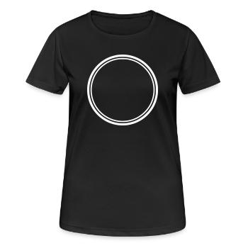 Kreis Rahmen Outline Logo - Frauen T-Shirt atmungsaktiv - Schwarz - Vorne - AI Model Female 172 light (172cm)