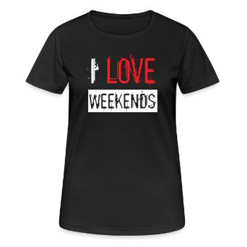 Love Red Paint Splatter Distressed Urban Design - Women's Breathable T-Shirt - black - Front - AI Model Female 172 light (172cm)