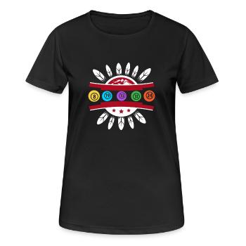 Bingo Bingo Amérindien - T-shirt respirant Femme - noir - Devant - AI Model Female 172 light (172cm)
