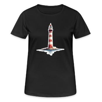 phare - T-shirt respirant Femme - noir - Devant - AI Model Female 172 light (172cm)