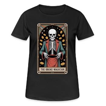 Le Magicien Fauché Sorcier Sorcier Tarot - T-shirt respirant Femme - noir - Devant - AI Model Female 172 light (172cm)