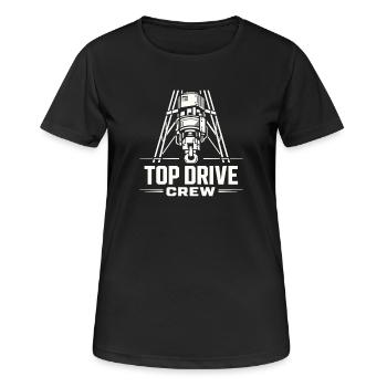 Surface de forage de forage offshore Surface de forage - T-shirt respirant Femme - noir - Devant - AI Model Female 172 light (172cm)