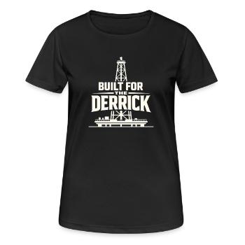 Surface de forage de forage offshore Surface de forage - T-shirt respirant Femme - noir - Devant - AI Model Female 172 light (172cm)