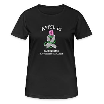 Parkinson Krankheit - Frauen T-Shirt atmungsaktiv - Schwarz - Vorne - AI Model Female 172 light (172cm)