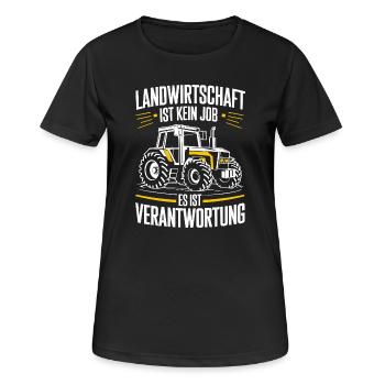  Landwirtschaft Ist Kein Job Es Ist Verantwortung - Frauen T-Shirt atmungsaktiv - Schwarz - Vorne - AI Model Female 172 light (172cm)