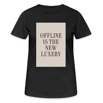 Le hors ligne est le nouveau luxe – le Luxe Silencieux - T-shirt respirant Femme - noir - Devant - AI Model Female 172 light (172cm)