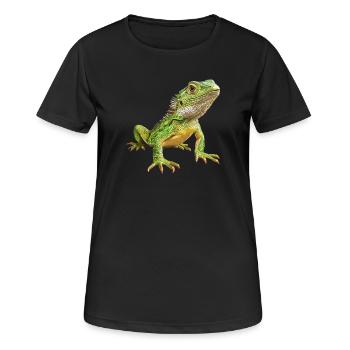 Lézard des lézards - T-shirt respirant Femme - noir - Devant - AI Model Female 172 light (172cm)