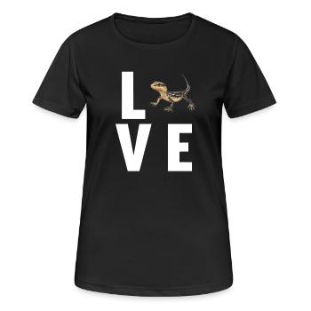 Lézard des lézards - T-shirt respirant Femme - noir - Devant - AI Model Female 172 light (172cm)