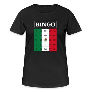 Bingo Player Bingo Mexico Theme Bingo - Women's Breathable T-Shirt - black - Front - AI Model Female 172 light (172cm)