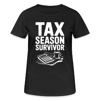 Tax Season Survivor - Women's Breathable T-Shirt - black - Front - AI Model Female 172 light (172cm)