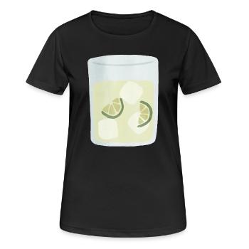 Moskauer Maultier im Aquarellstil - Frauen T-Shirt atmungsaktiv - Schwarz - Vorne - AI Model Female 172 light (172cm)