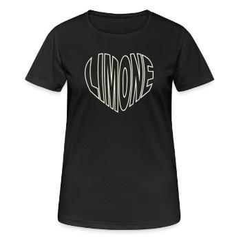 Limone sul Garda Typo Herz - Frauen T-Shirt atmungsaktiv - Schwarz - Vorne - AI Model Female 172 light (172cm)