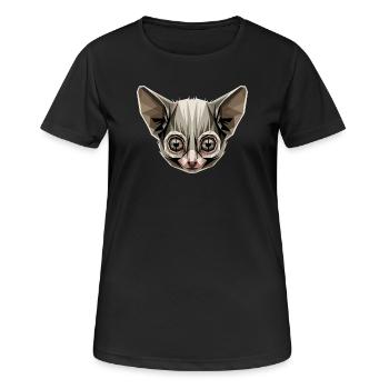 Galago Buisson Bébé Singe Galagos Singe Mignon Galago - T-shirt respirant Femme - noir - Devant - AI Model Female 172 light (172cm)
