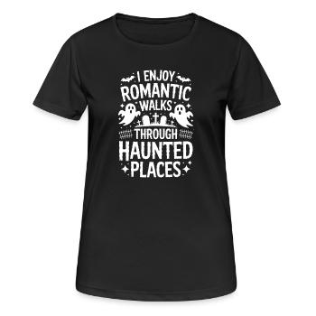 Horror Sprüche Romantisch Lustige Horror Geschenk  - Frauen T-Shirt atmungsaktiv - Schwarz - Vorne - AI Model Female 172 light (172cm)