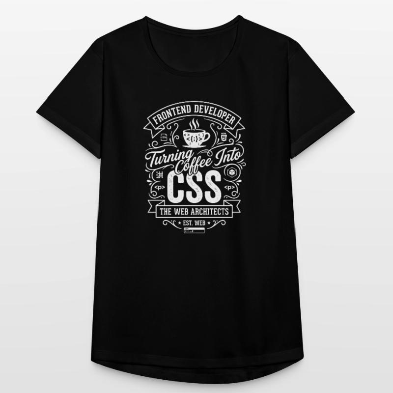 Frontend Coffee CSS Tee T-shirt respirant Femme