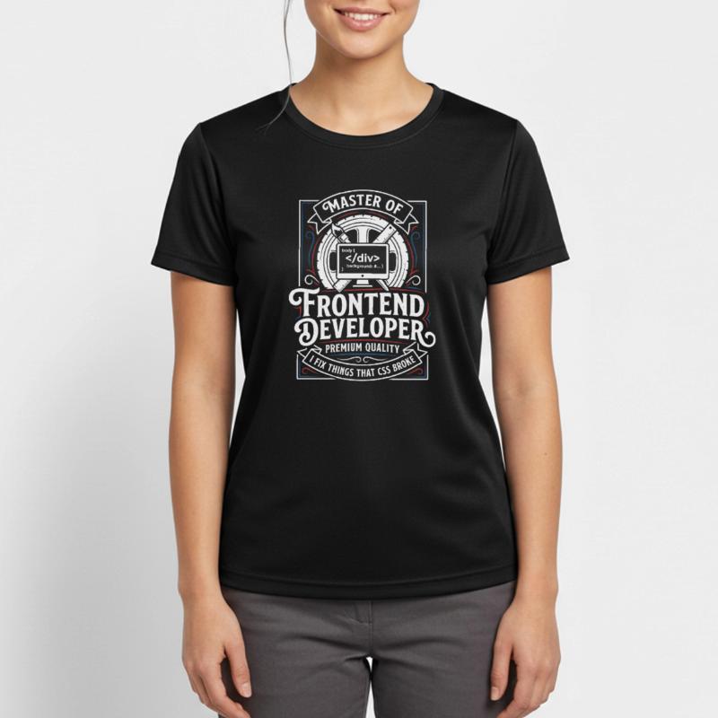 Frontend Master: CSS HTML Art Women's Breathable T-Shirt