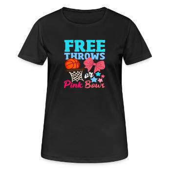 Freiwürfe Oder Schleifen Basketball - Frauen T-Shirt atmungsaktiv - Schwarz - Vorne - AI Model Female 172 light (172cm)