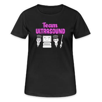Technicien ultrasonique Technicien ultrasonore - T-shirt respirant Femme - noir - Devant - AI Model Female 172 light (172cm)