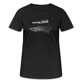 WHALE SHARK - Frauen T-Shirt atmungsaktiv - Schwarz - Vorne - AI Model Female 172 light (172cm)