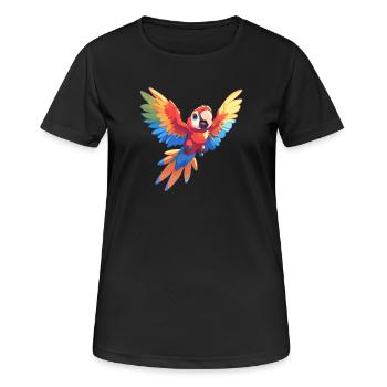 Aras Ara - Frauen T-Shirt atmungsaktiv - Schwarz - Vorne - AI Model Female 172 light (172cm)