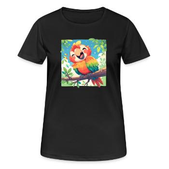 Aras Ara - Frauen T-Shirt atmungsaktiv - Schwarz - Vorne - AI Model Female 172 light (172cm)