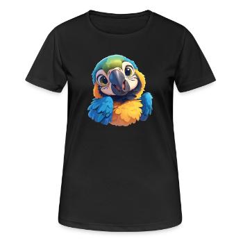 Aras Ara - Frauen T-Shirt atmungsaktiv - Schwarz - Vorne - AI Model Female 172 light (172cm)