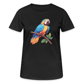 Aras Ara - Frauen T-Shirt atmungsaktiv - Schwarz - Vorne - AI Model Female 172 light (172cm)