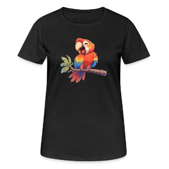 Aras Ara - Frauen T-Shirt atmungsaktiv - Schwarz - Vorne - AI Model Female 172 light (172cm)