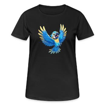 Aras Ara - Frauen T-Shirt atmungsaktiv - Schwarz - Vorne - AI Model Female 172 light (172cm)