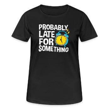 ProkrastinationFaul Faulheit Faulenzer - Frauen T-Shirt atmungsaktiv - Schwarz - Vorne - AI Model Female 172 light (172cm)