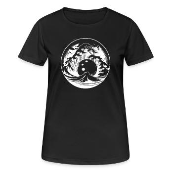 Bowling Japanische Kunst - Frauen T-Shirt atmungsaktiv - Schwarz - Vorne - AI Model Female 172 light (172cm)