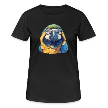 Aras Ara - Frauen T-Shirt atmungsaktiv - Schwarz - Vorne - AI Model Female 172 light (172cm)