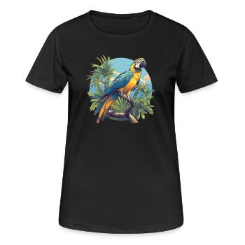 Aras Ara - Frauen T-Shirt atmungsaktiv - Schwarz - Vorne - AI Model Female 172 light (172cm)