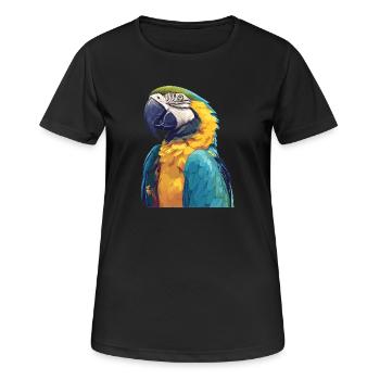 Aras Ara - Frauen T-Shirt atmungsaktiv - Schwarz - Vorne - AI Model Female 172 light (172cm)