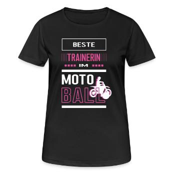 Beste Motoball Trainerin Motoballtrainerin Spiel - Frauen T-Shirt atmungsaktiv - Schwarz - Vorne - AI Model Female 172 light (172cm)