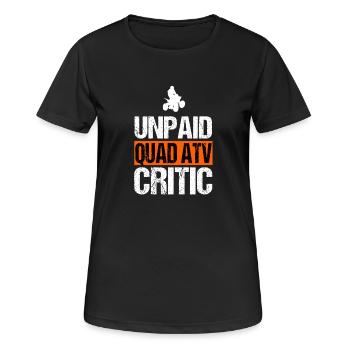 Unbezahlte Quad-ATV-Kritiker-Witzige Offroad-Fahrer-Kunst - Frauen T-Shirt atmungsaktiv - Schwarz - Vorne - AI Model Female 172 light (172cm)