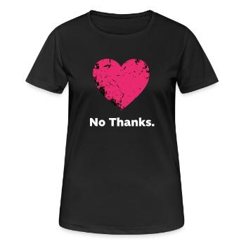Non. Merci, mon cœur. - T-shirt respirant Femme - noir - Devant - AI Model Female 172 light (172cm)